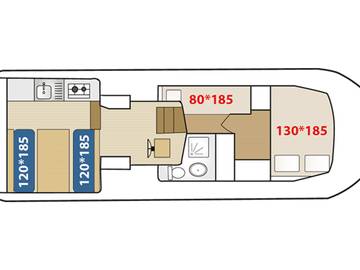 Houseboat for 5 People in Pontailler-sur-Saône, Bourgogne-Franche-Comté, Photo 1