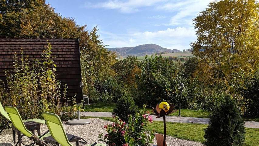 Ferienwohnung für 2 Personen, mit Terrasse und Garten sowie Sauna und Ausblick an der Rhön - 3