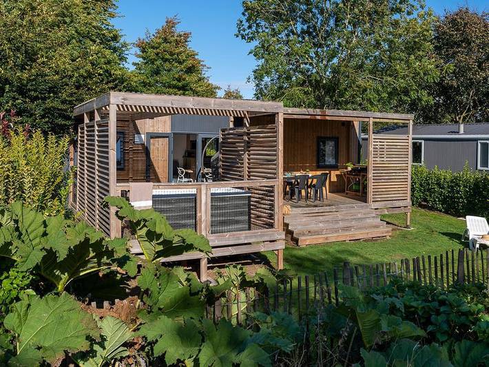 Camping Les Alizés - Mobilheim 6 personen - Prestige 2 Badezimmer, 1 Whirlpool in Lannion, Ceinture Dorée