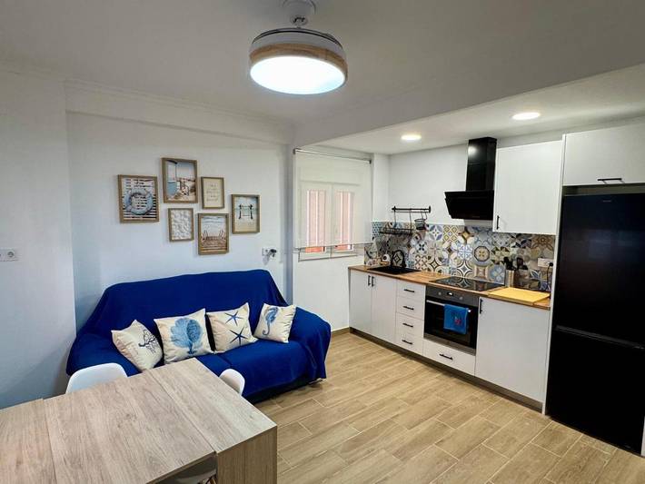 Apartamento para 4 personas, con terraza, Se admiten mascotas en Bellreguart