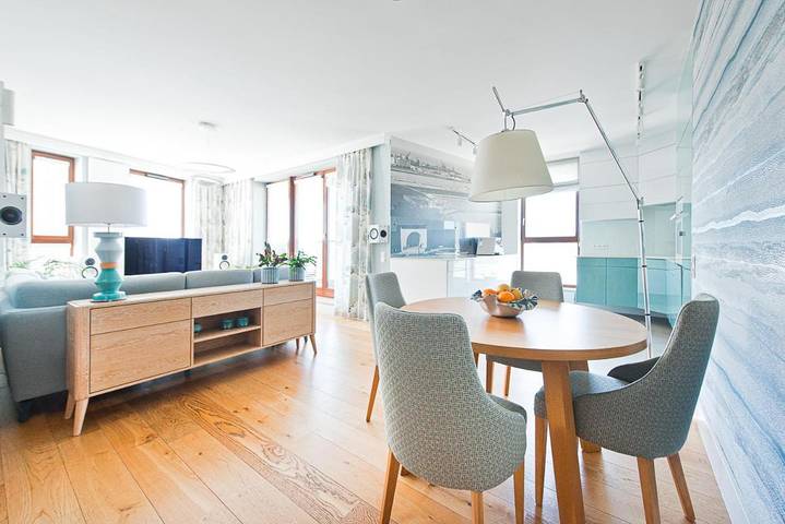 Loft dla 4 osób, z widok i balkon w Gdynia