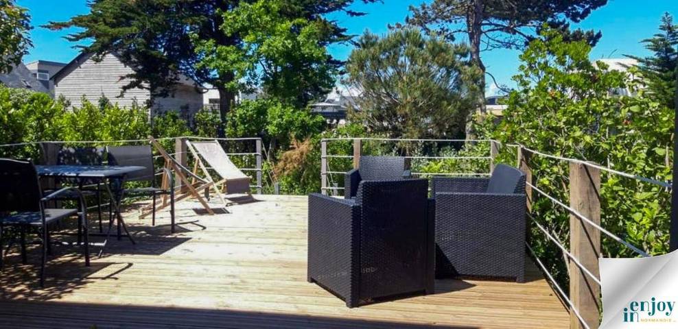 Location de vacances pour 4 personnes, avec jardin et vue, adapté aux familles à Agon-Coutainville