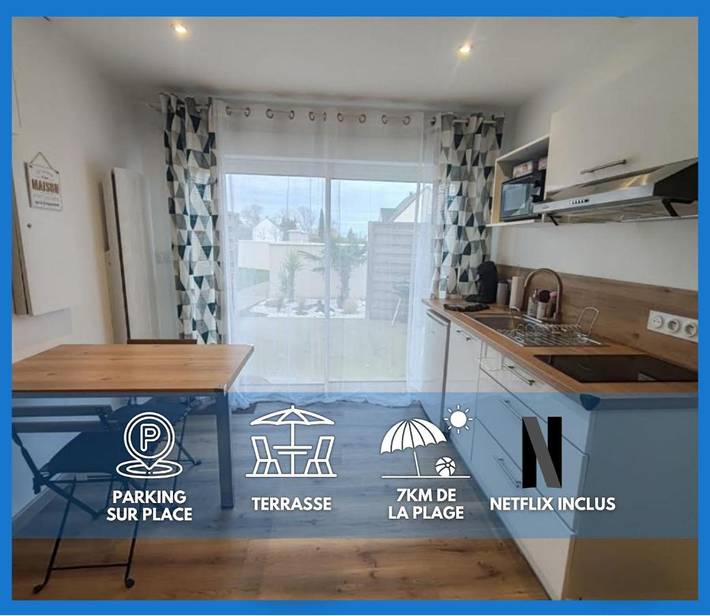 Appartement de vacances pour 4 personnes, avec jardin et vue