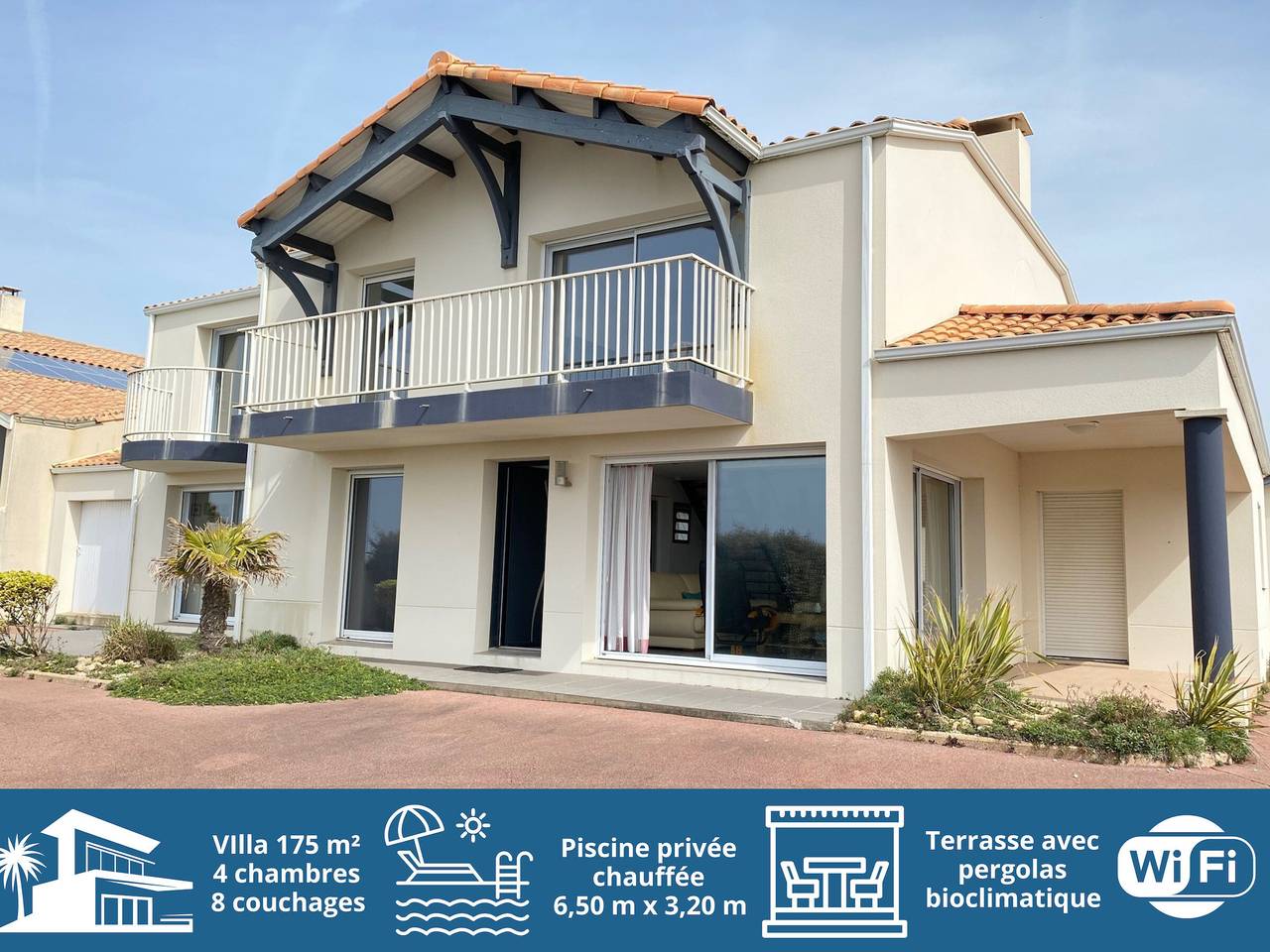 Villa familiale avec piscine privée chauffée, 800m plage, Wifi in Bretignolles-sur-Mer, Vallée de la Loire