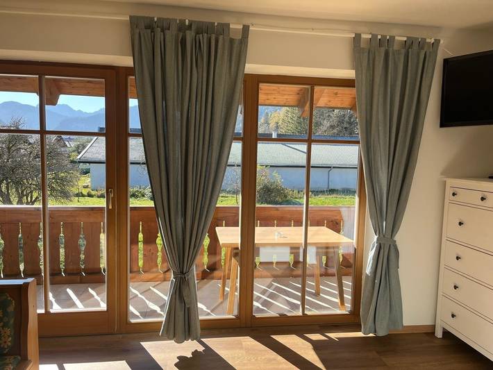 Ferienwohnung für 3 Personen, mit Balkon und Ausblick