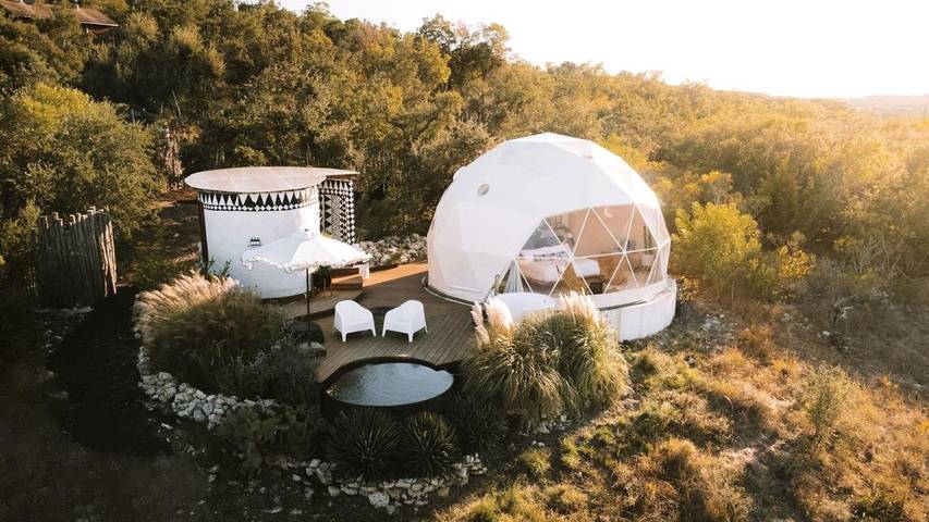 Camping für 2 Personen, mit Whirlpool und Garten in Texas