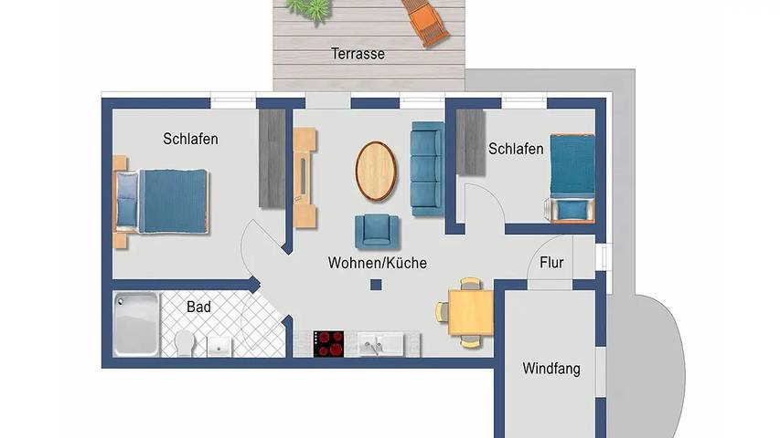Ferienwohnung für 4 Personen, mit Terrasse in Ebstorf - 4