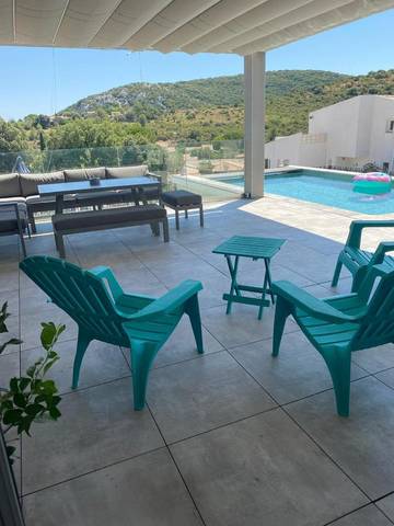 Cottage pour 8 personnes, avec jardin ainsi que vue et piscine à Saint-Paul-et-Valmalle