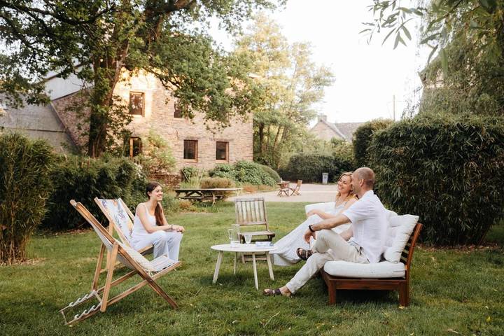 Chambre d’hôte pour 2 personnes, avec Terrasse ainsi que Jardin et Vue à Guer