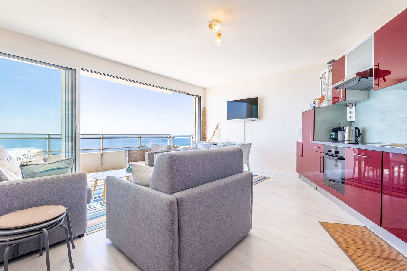Appartement entier, Appartement de vacances pour 4 personnes avec vue sur l’océan in Valras-Plage, Côte méditerranéenne (France)