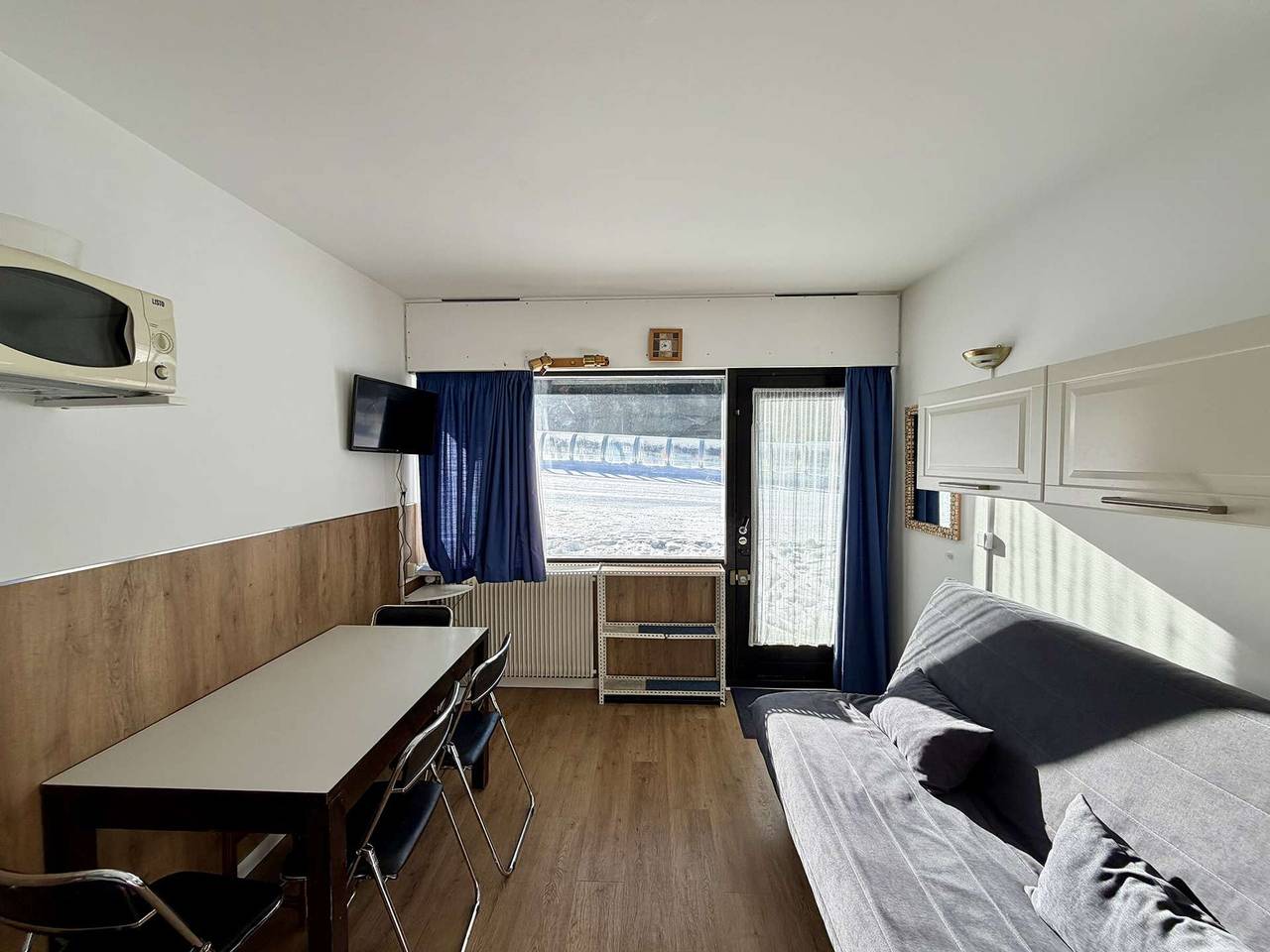 Estudio entero, Estudio 4 pers. en Flaine, en pistas, parking, guardaesquís, terraza in Flaine, Magland