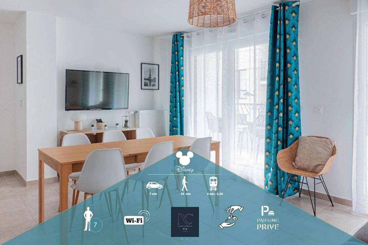 Appartement entier, Disneyland-Paris,7pers, Wifi, Parking, in Chessy, Seine-et-Marne