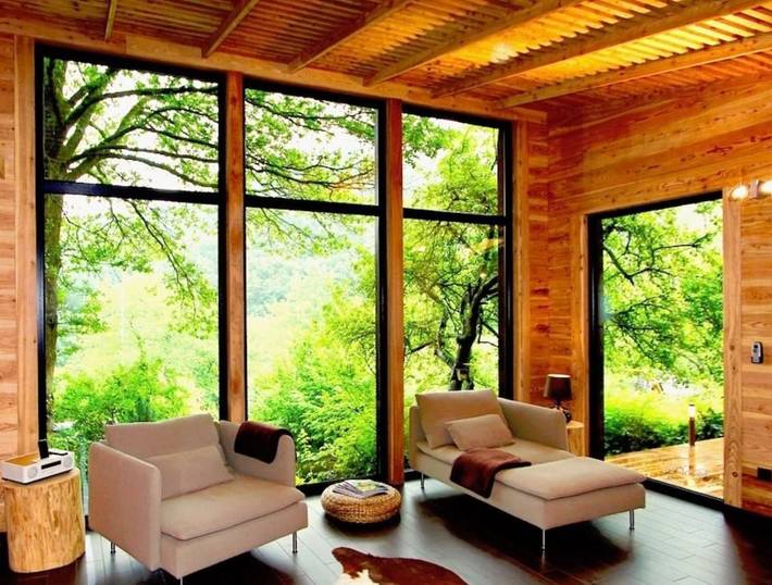 Chalet für 2 Personen, mit Balkon und Terrasse sowie Garten und Sauna