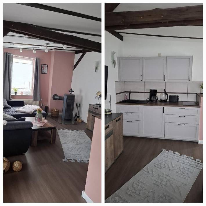 Ferienwohnung für 3 Personen, mit Balkon und Terrasse sowie Garten und Ausblick in Parchim