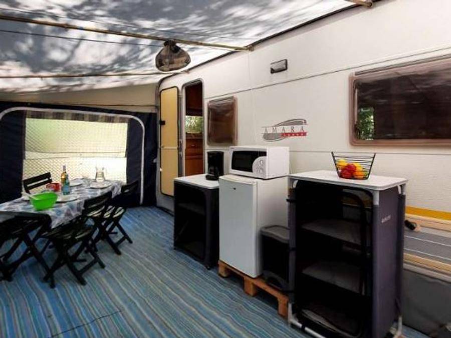 Camping La Ribière - Wohnwagen 2 personen - (Ohne Sanitär) in Annot, Castellane und Umgebung