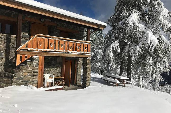 Chalet pour 9 personnes, avec balcon à Valmeinier
