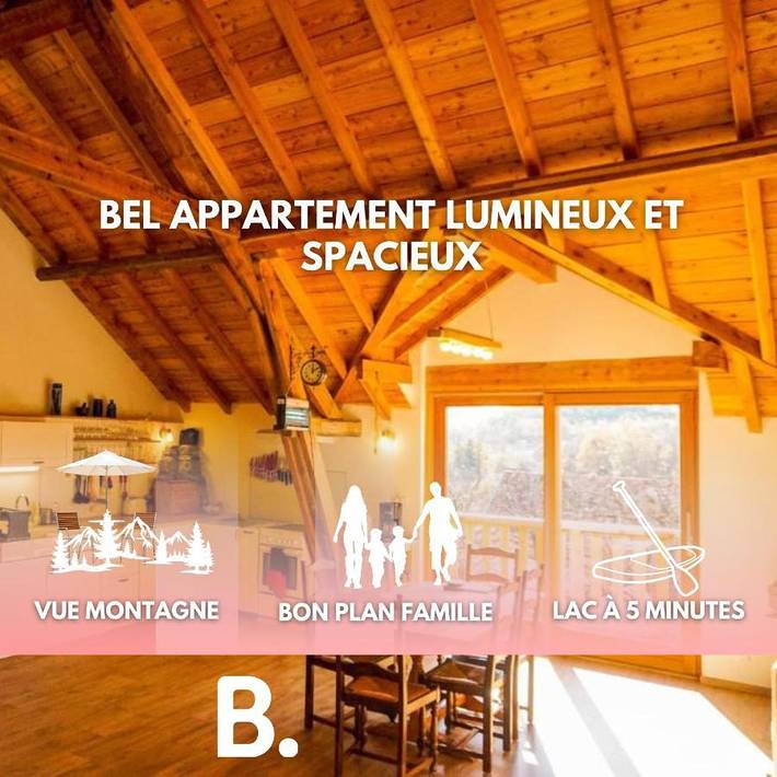 Gîte pour 6 personnes, avec vue et jardin à Prunières