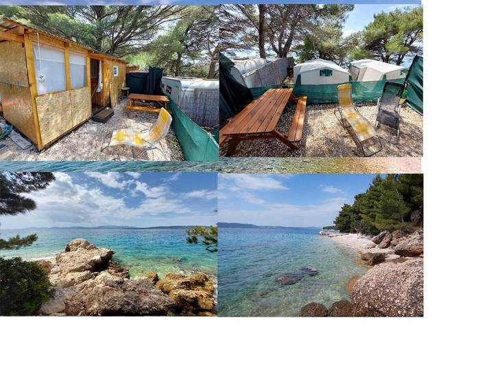 Camping für 5 Personen, mit Terrasse und Ausblick, mit Haustier an der Makarska Riviera