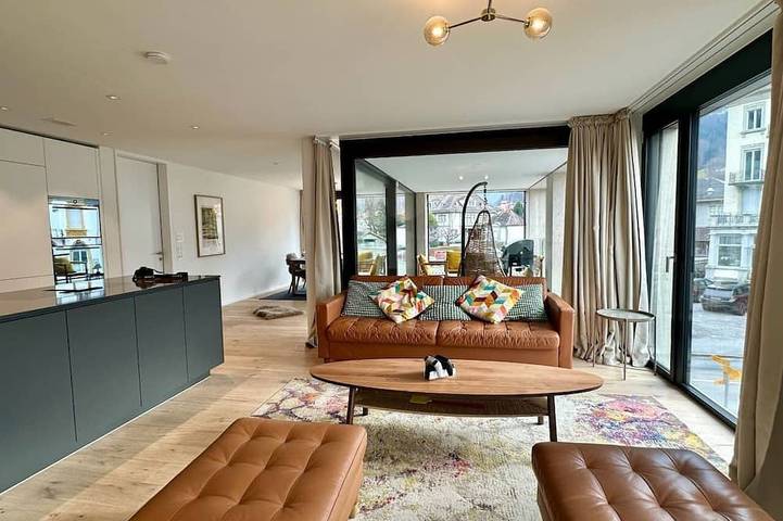 Vacation rental for 5 people, with balcony and garden in Interlaken