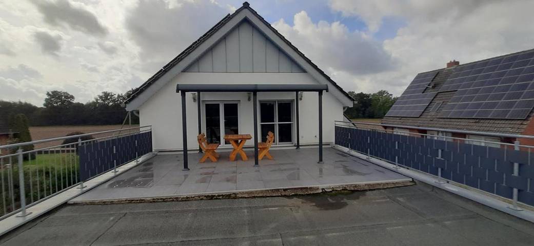 Ferienwohnung für 3 Personen, mit Balkon und Terrasse sowie Ausblick in Lengerich