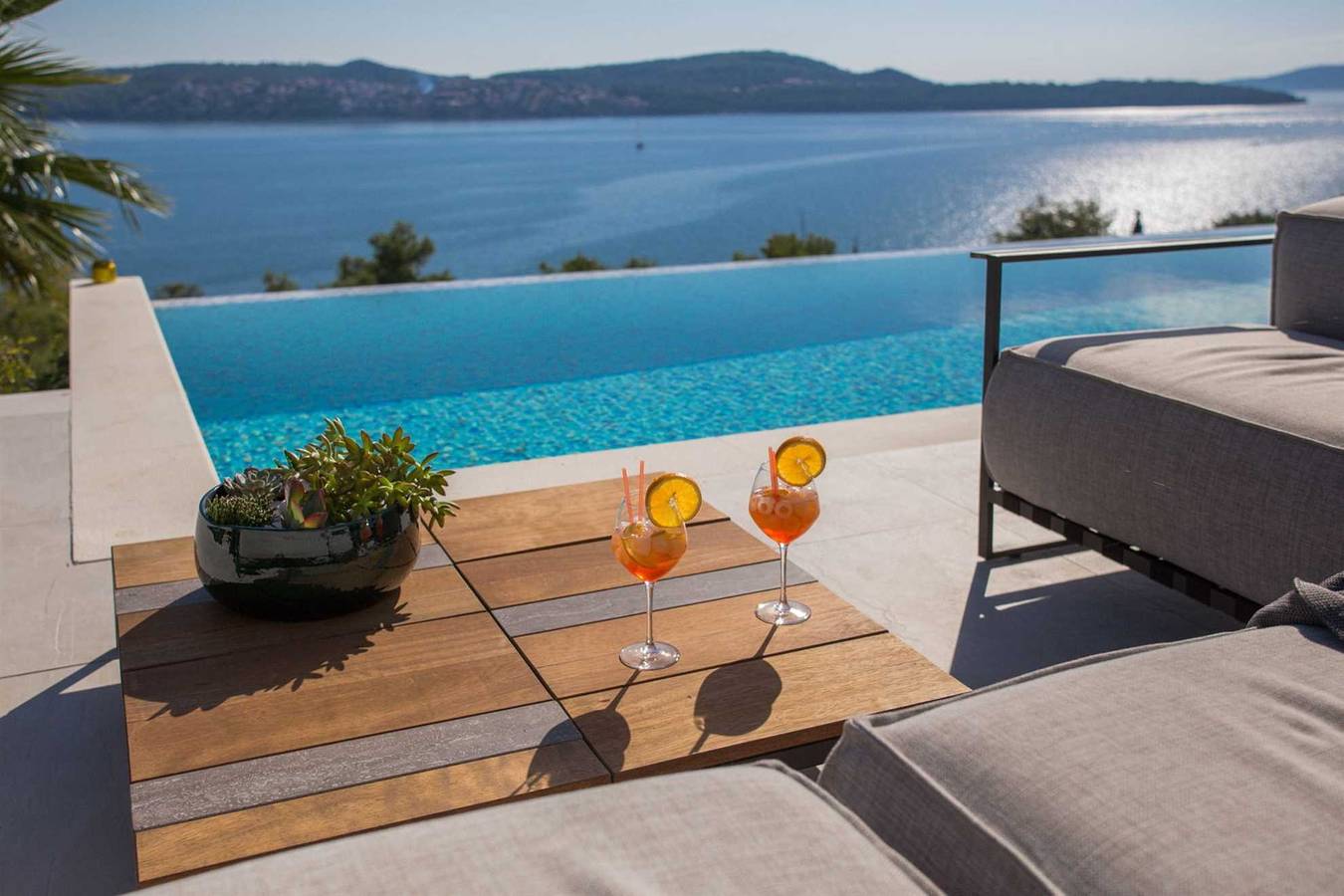 Luxusvilla Elyzeum mit beheiztem Pool in Trogir, Split-Dalmatien