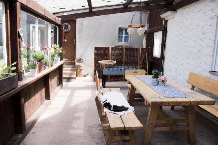 Ferienwohnung für 4 Personen, mit Terrasse und Garten sowie Ausblick in Leutershausen