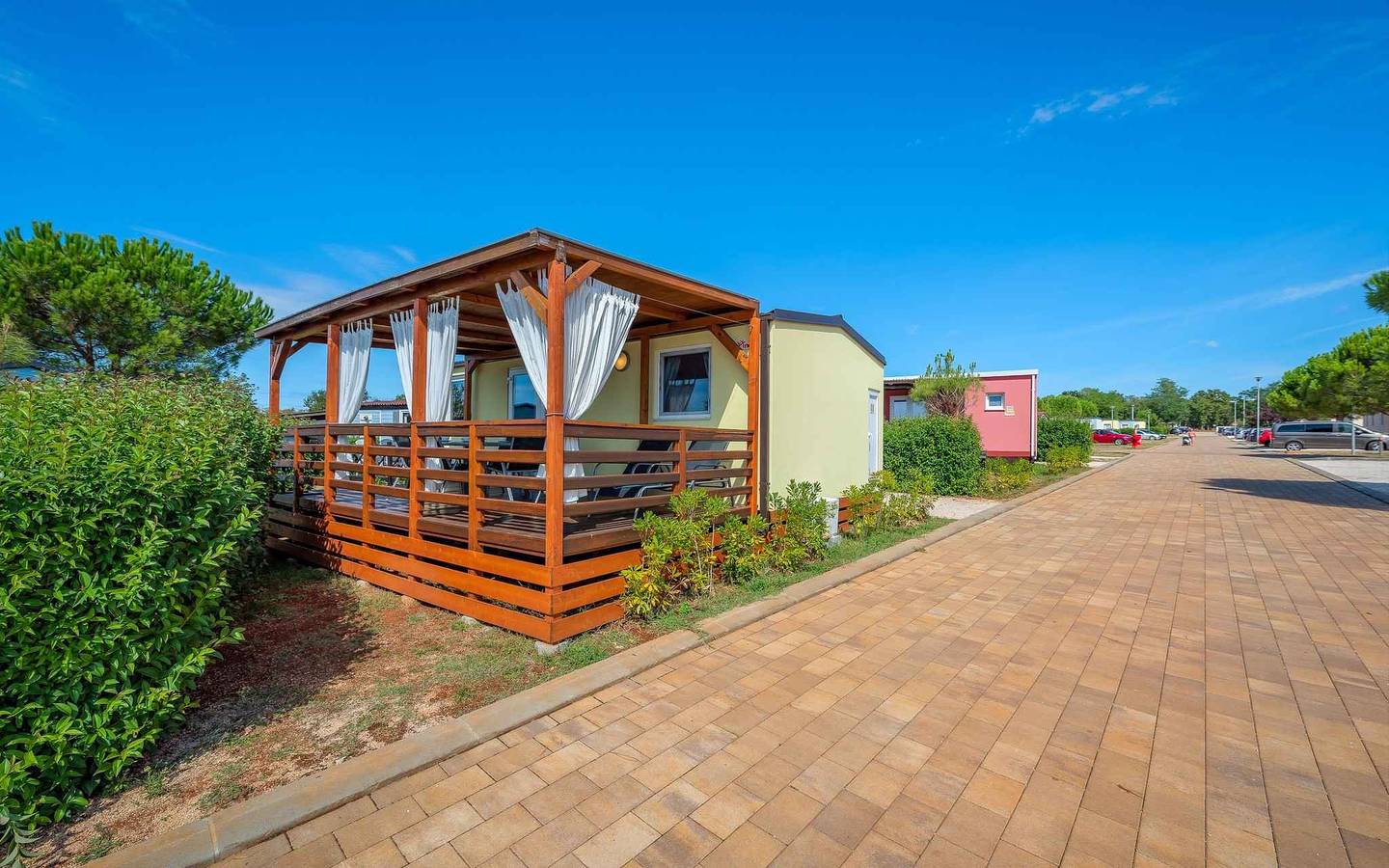 Mobilehome mit Klimaanlage und Terrasse  in Karigador, Umag und Umgebung