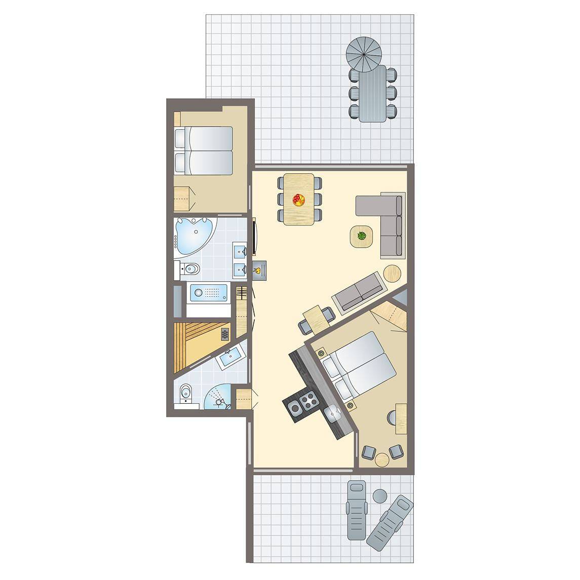 Bungalow für 6 Personen mit Sauna in Priwall, Lübeck