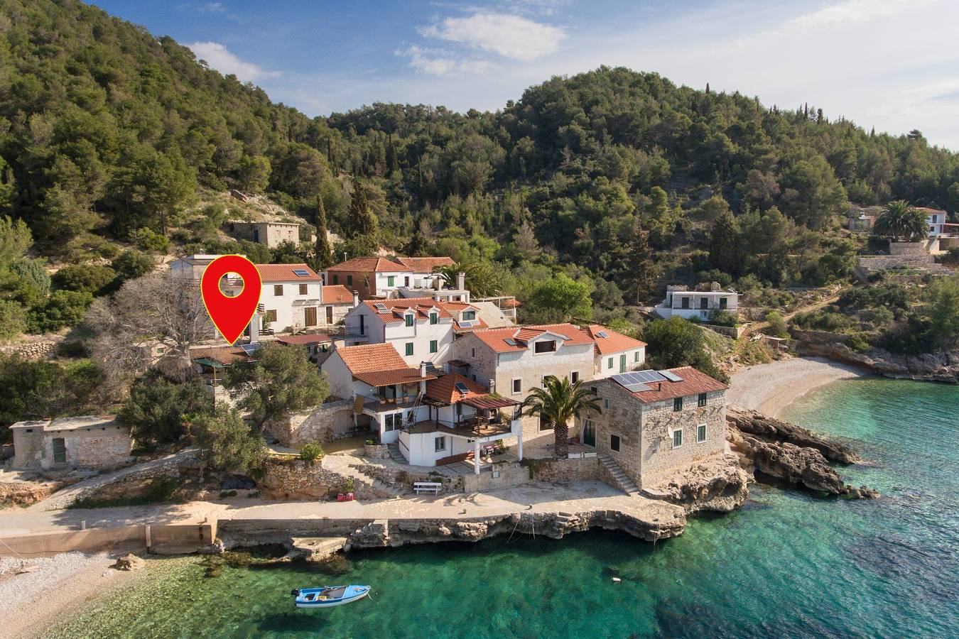 Huis met één kamer aan het strand Baai Tvrdni Dolac, Hvar K-13018 in Gdinj, Hvar