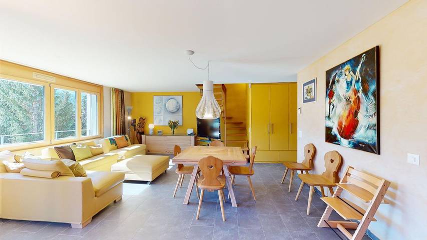 Ferienwohnung für 7 Personen, mit Sauna und Ausblick in Celerina