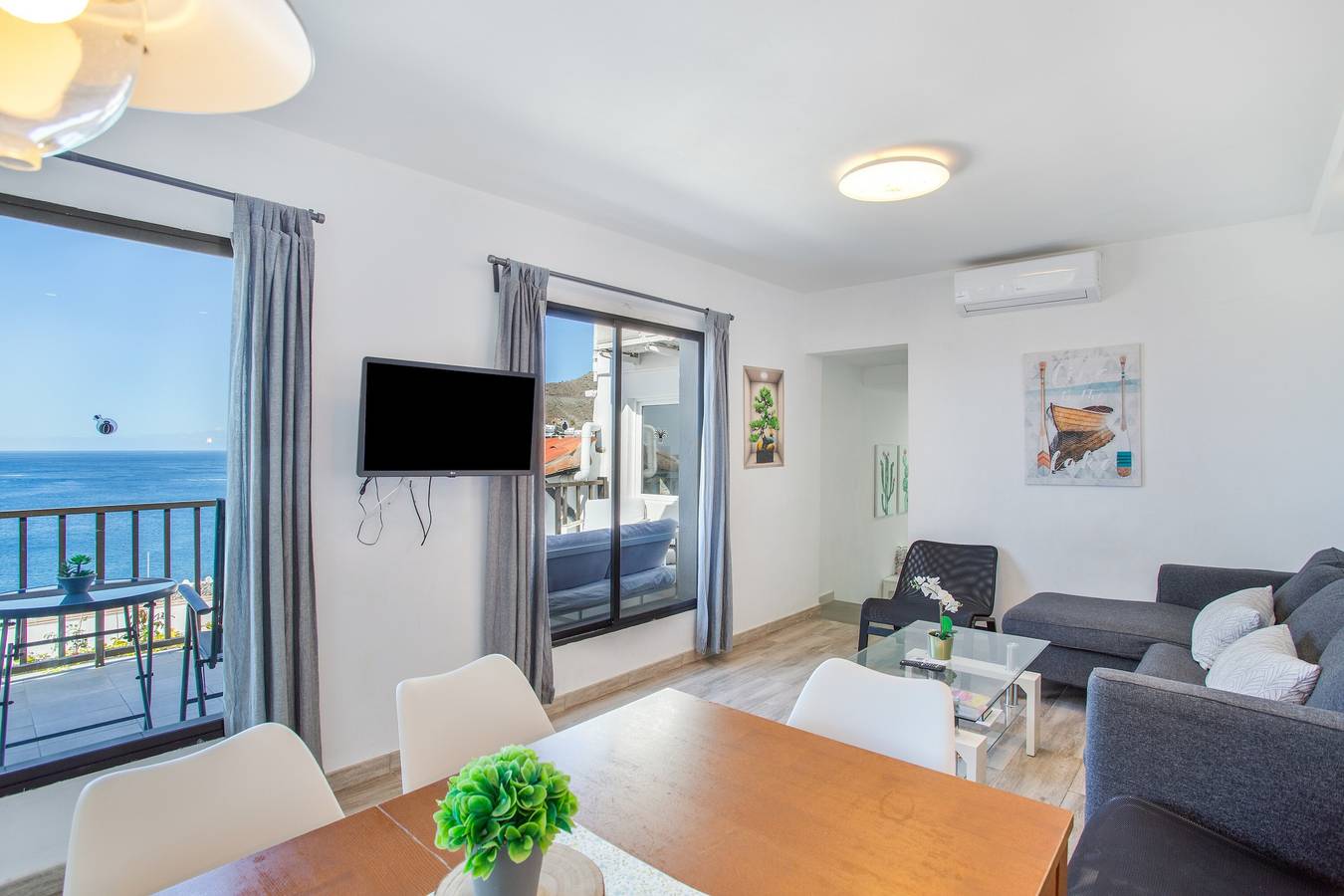 Casa Hana: Spektakulärer Meerblick, Wlan & Klimaanlage in Mogán in La Verga, Mogán