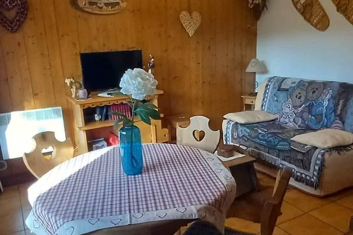 Appartement entier, A Cordon, balcon du Mt-Blanc, loue Studio de 21m2 et les animaux sont acceptés. in Cordon, Pays du Mont-Blanc
