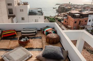 Chambre d’hôte pour 2 personnes, avec balcon ainsi que jardin et vue dans Aftas Imsouane