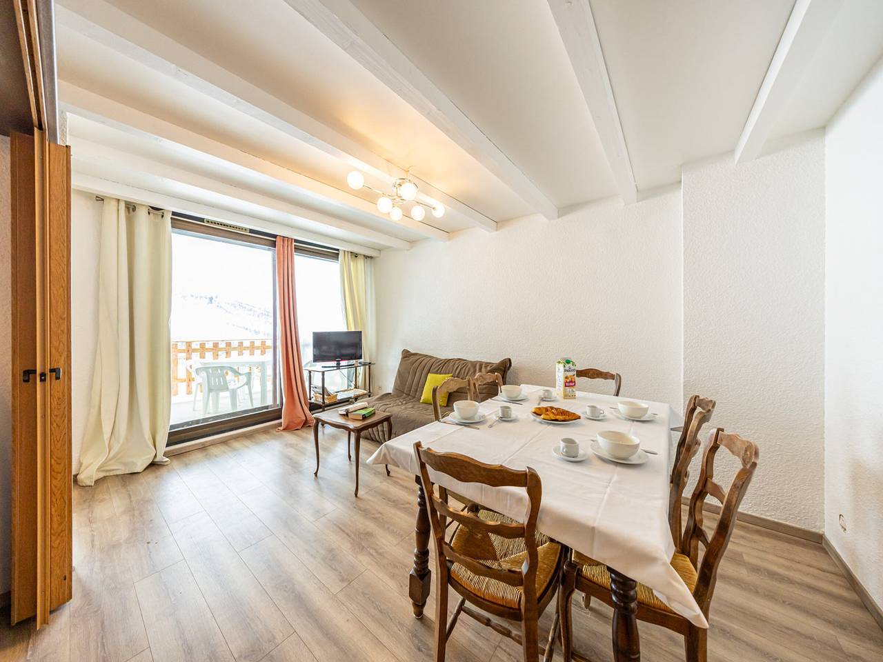 Ganze Wohnung, Saint-François-Longchamp, gemütliche Whg. für 6, an Pisten, Südbalkon in Saint-François-Longchamp, Le Grand Domaine