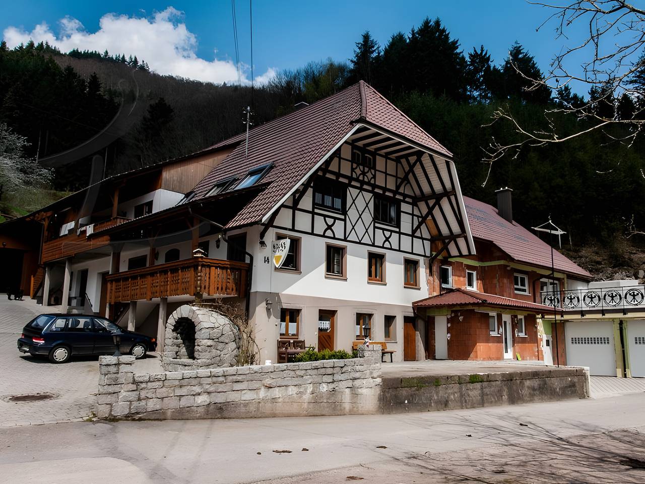 Ganze Wohnung, Ferienwohnung 'Schneckenhus' mit Gemeinschaftsterrasse, Balkon und Wi-Fi in Lautenbach, Mittlerer Schwarzwald