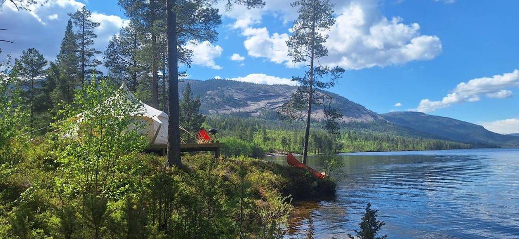 Bungalow für 4 Personen, mit Terrasse und Garten in Norwegen