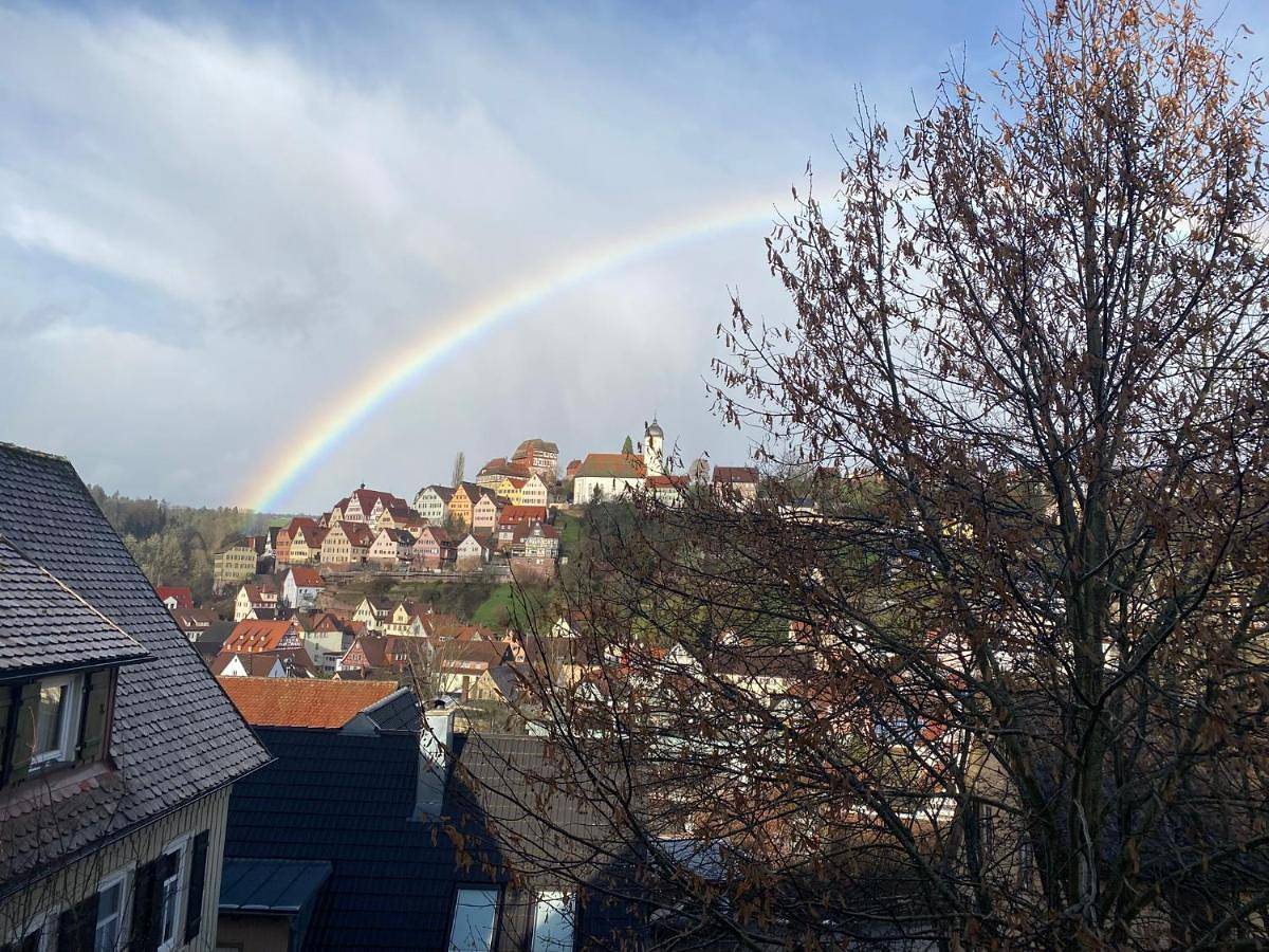 Ganze Wohnung, Retro Ferienwohnung mit Schlossblick im Nordschwarzwald in Altensteig, Nordschwarzwald