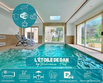 Cottage pour 12 personnes, avec jardin ainsi que terrasse et piscine à Crespian