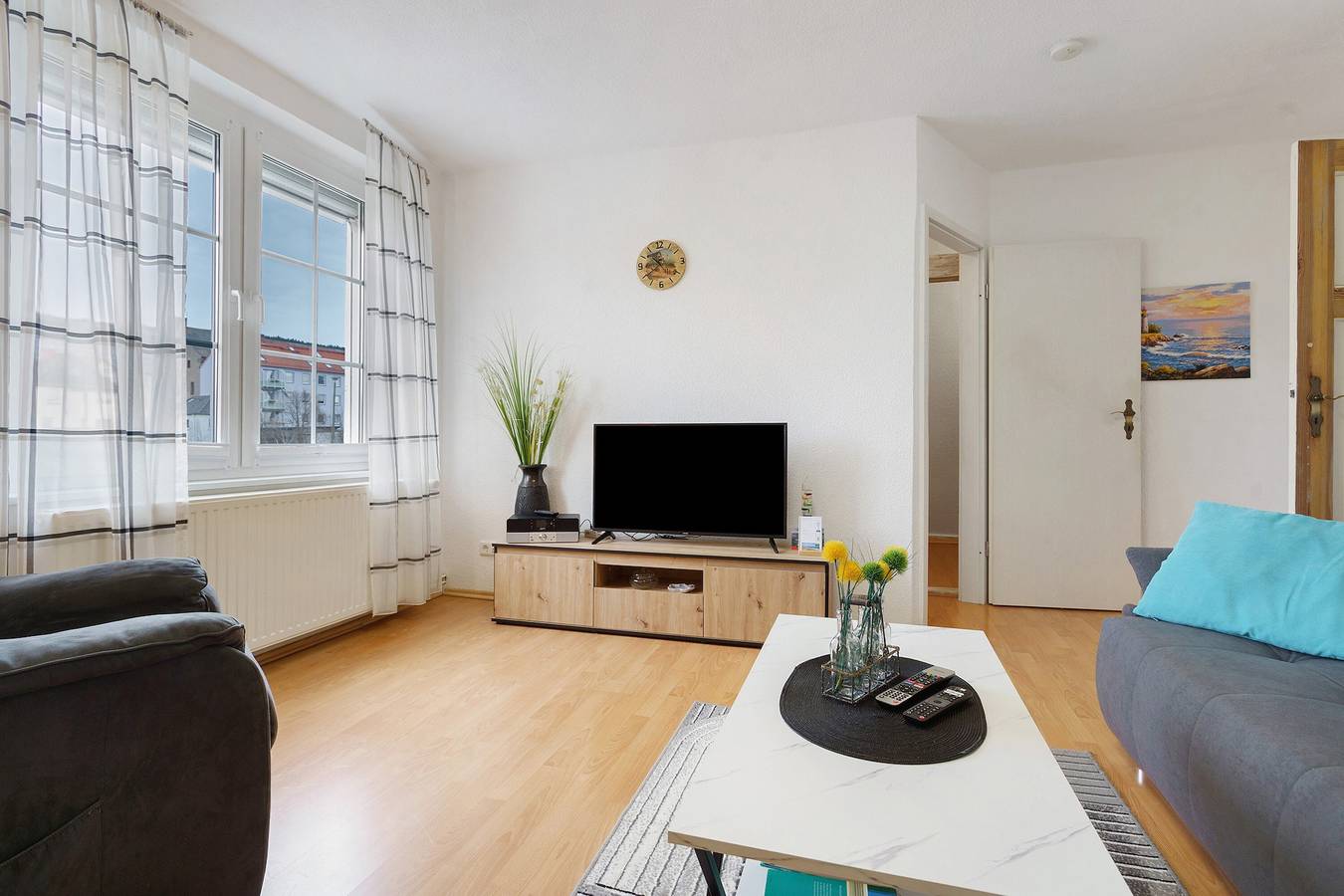 Appartement entier, Appartement "Au-dessus du port2" avec terrasse commune, jardin et Wi-Fi in Sassnitz, Parc national Jasmund