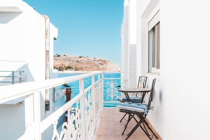 Ferienhaus für 4 Personen, mit Balkon und Seeblick auf Rhodos