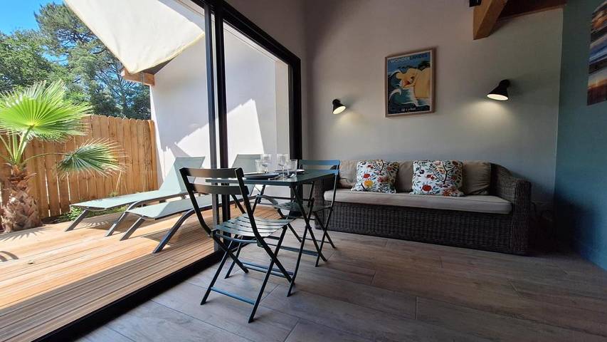 Appartement de vacances pour 3 personnes, avec jardin