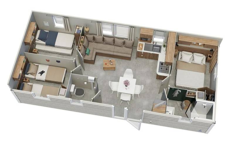 Camping pour 6 personnes, avec piscine ainsi que vue et jardin, animaux acceptés dans Claouey - 2