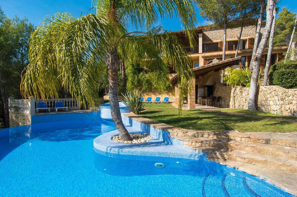 Sa Mola Villa mit Pool und Whirlpool mit Blick aufs Meer und die Berge. Internet in Manacor, Mallorca Osten