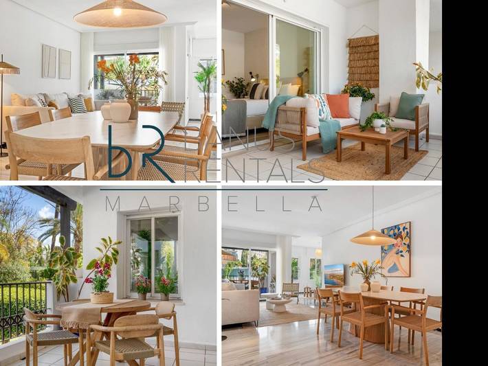 Apartamento de vacaciones para 5 personas, con jardín y piscina en Marbella