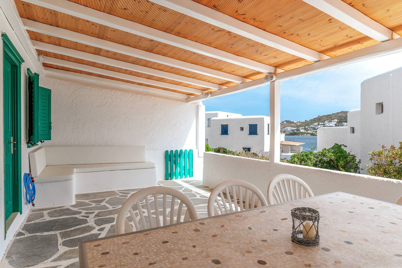Vakantiehuis 'Gaia Mykonos' met Uitzicht op Zee, Wi-Fi en Airconditioning in Mykonos