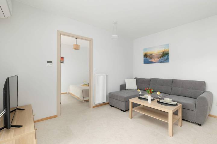 Ganze Wohnung, Ferienwohnung für 4 Personen mit Garten in Niechorze, Powiat gryficki