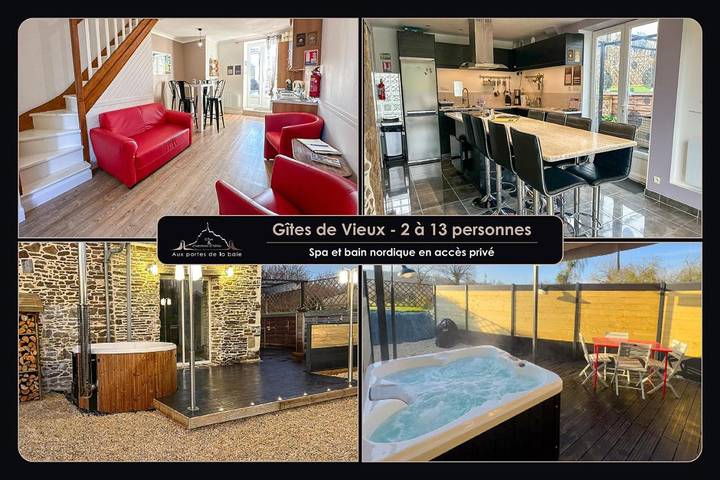 Location de vacances pour 9 personnes, avec jardin et vue à Vieux-Viel