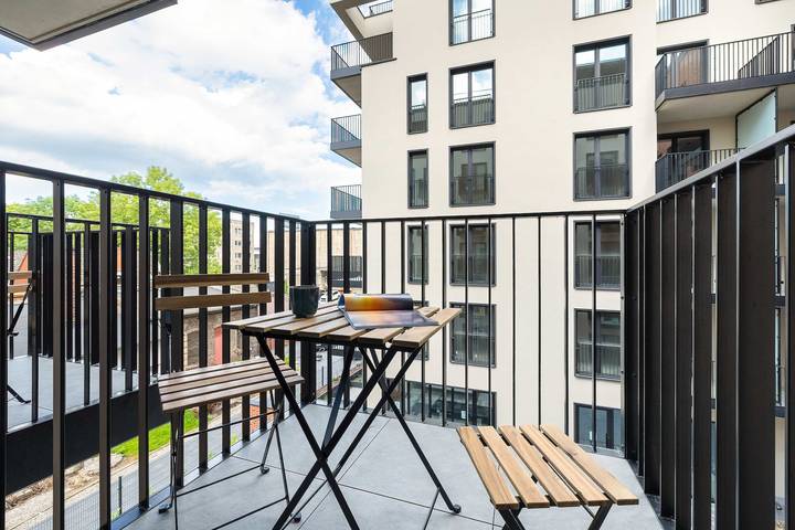 Ganze Wohnung, Beige Apartment By the River | 2 Balconies in Stettin, Ostsee Vorpommern