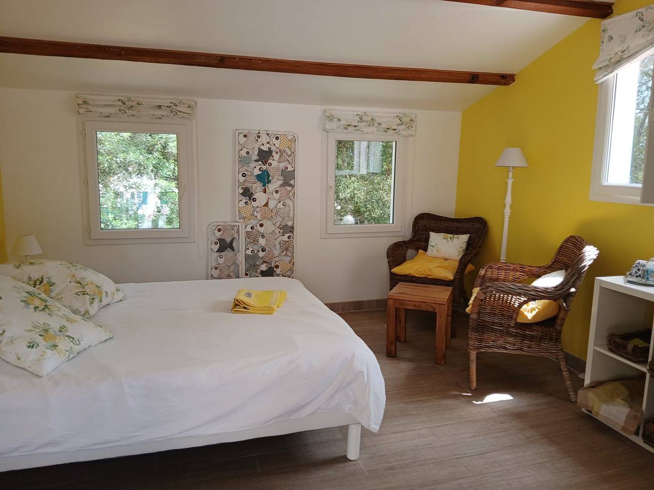 Chambres d'hôtes avec piscine à l'abri des pins - Chambre 2 in Le Grand-Village-Plage, Côte de Beauté