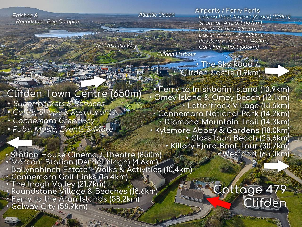 Gîte pour 6 personnes in Clifden, Connemara